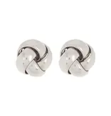 Adornia Knot Earrings Silver
