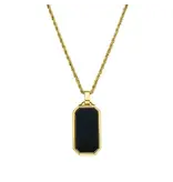 Adornia Men's Tarnish Resistant Dogtag Rope Chain Necklace