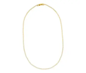 Micro Tennis Necklace - Gold