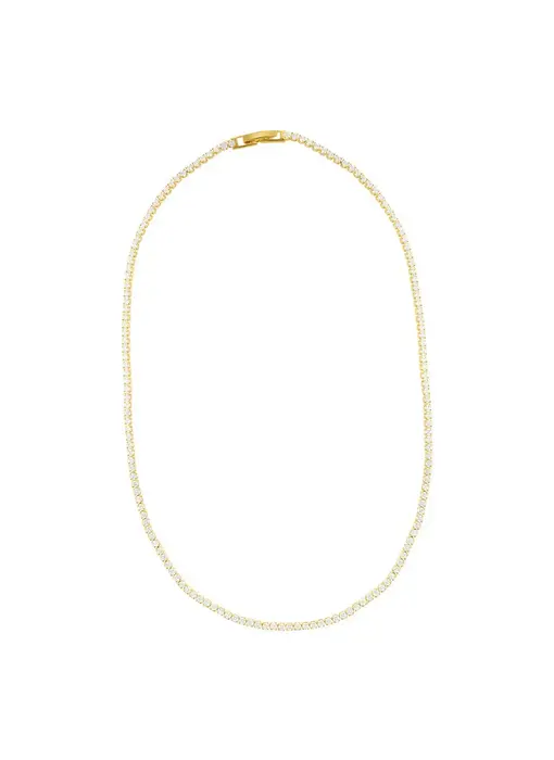 Micro Tennis Necklace - Gold