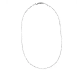 Micro Tennis Necklace - Silver