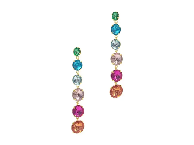 Adornia Multicolor Drop Earrings Gold