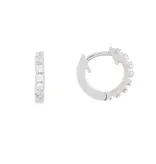 Adornia Silver Huggie Hoop Earrings - Mini