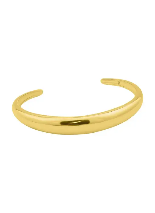 Tarnish Resistant 14k Gold Plated Dome Cuff