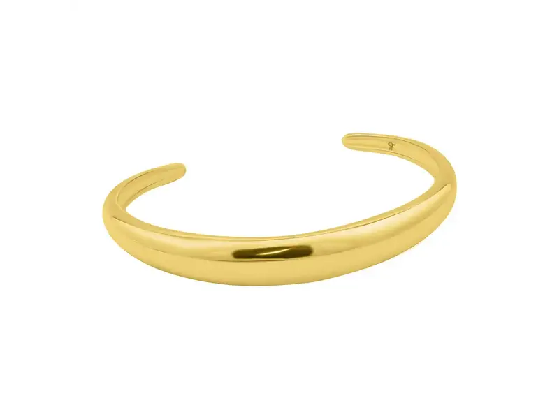 Adornia Tarnish Resistant 14k Gold Plated Dome Cuff