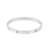 Adornia Tarnish Resistant Cz and Clover Bangle