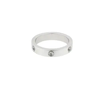 Tarnish Resistant Pave Eternity Band Ring - silver