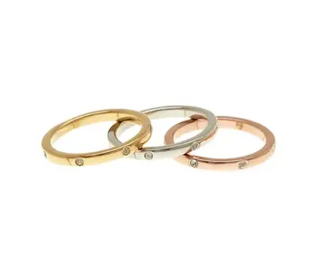 Tri-Color Dotted Eternity Band Set Silver size 8