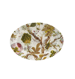 Creative Co-OP Oval Printed Stoneware Platter w/ Botanicals