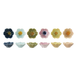 Stoneware Flower Shaped Bowl, Reactive Glaze, 6 Assorted Colors