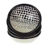Global Crafts Painted Soapstone Carved Dish, Black Etching