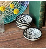 Global Crafts Painted Soapstone Carved Dish, Black Etching