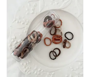 Little Essential Hair Ties For Kids - Neutral Brown
