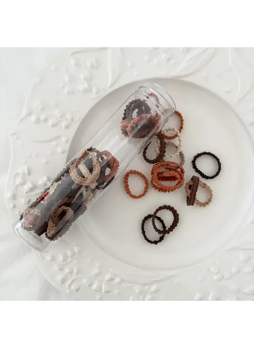 Little Essential Hair Ties For Kids - Neutral Brown