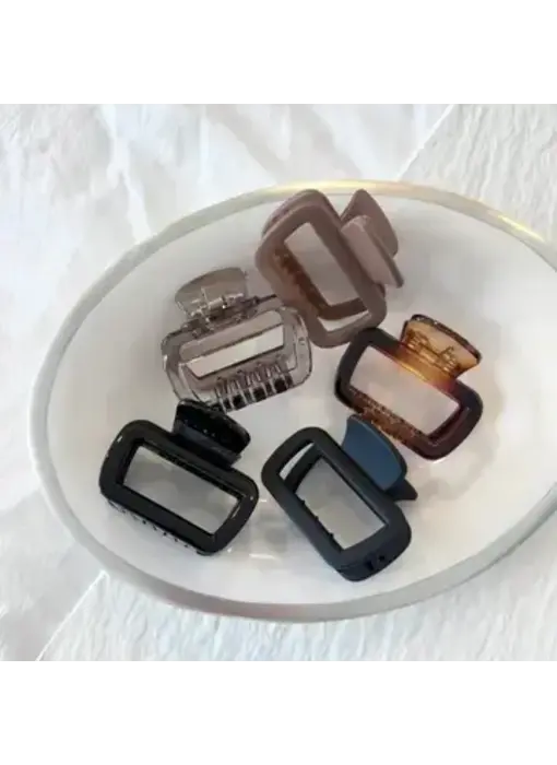 Matte Rectangular Hair Claw - Cupo Basic Assorted