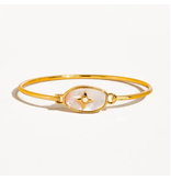 MAIQ Accessories Aileen 18K Gold Vintage Star Shell Bangle