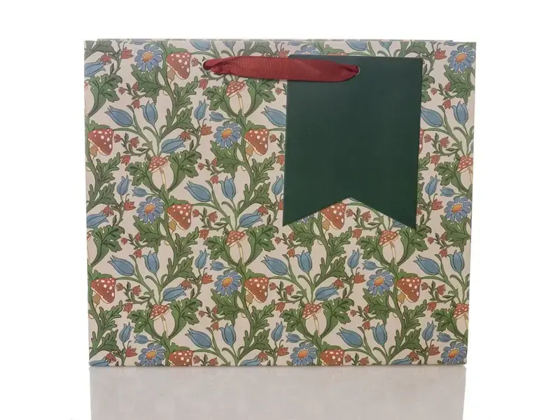 Graphique De France Earthy Mushrooms Medium Holiday Gift Bag
