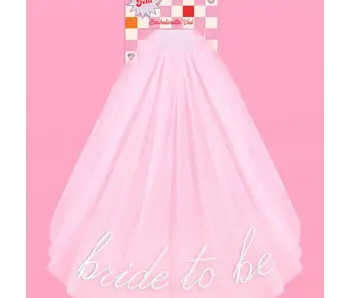 Bride To Be Embroidered Veil, Bachelorette Party