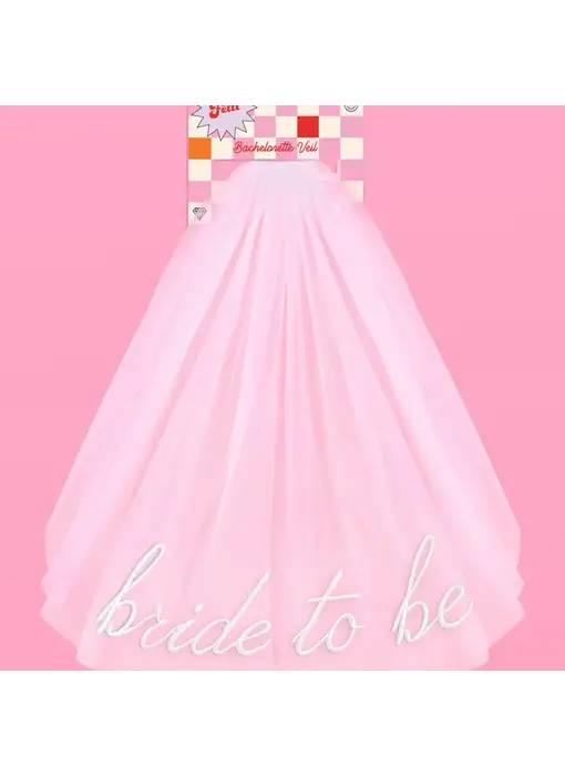 Bride To Be Embroidered Veil, Bachelorette Party