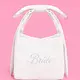 The Bride Purse - Embroidered Satin Bag, Bachelorette Gift