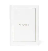 Duncan & Stone Paper Co. Wedding Vow Books - Wedding Keepsake Book W/Gold Foil Linen (White)