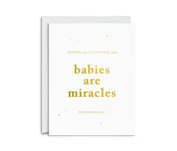 Babies Are Miracles Greeting Card