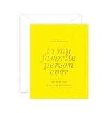 Smitten on Paper Favorite Person Birthday Greeting Card