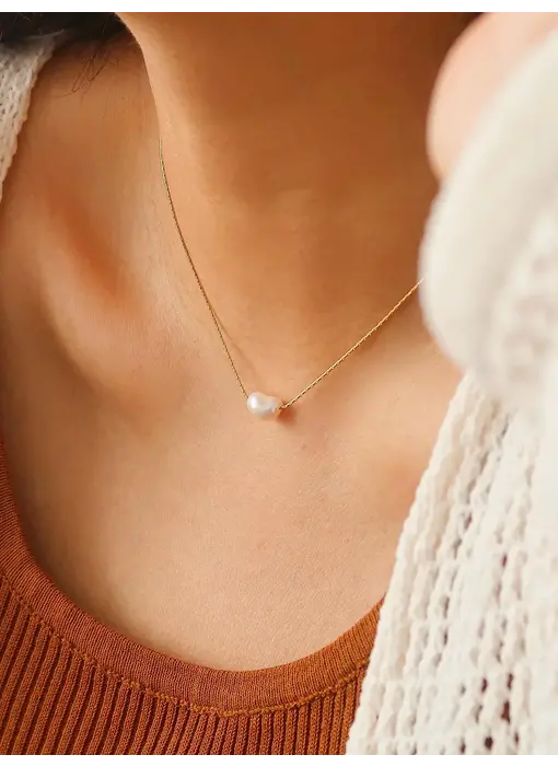 Kinney Non-Tarnish Natural Pearl Necklace