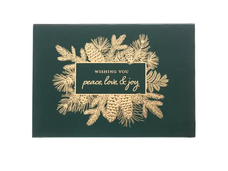 Graphique De France Peace Love and Joy Holiday Flip Top Boxed Card