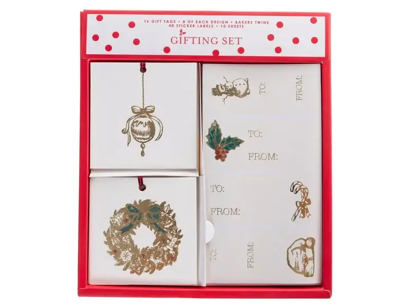Graphique De France Xmas Icons Holiday Gift Tag & Label Set
