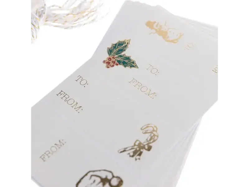 Graphique De France Xmas Icons Holiday Gift Tag & Label Set