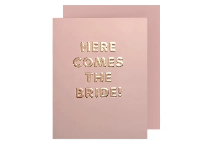 The Social Type Here Comes The Bride Card