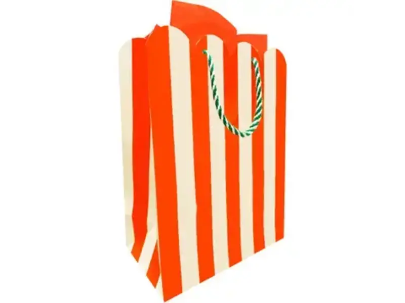 The Social Type Holiday Stripe Scallop Gift Bag