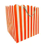 The Social Type Holiday Stripes Scallop Large Square Gift Bag