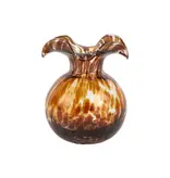 Vietri Incorporated Hibiscus Glass Brown Tortoiseshell Bud Vase
