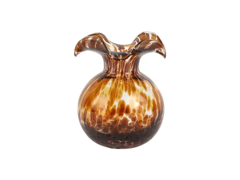 Vietri Incorporated Hibiscus Glass Brown Tortoiseshell Bud Vase