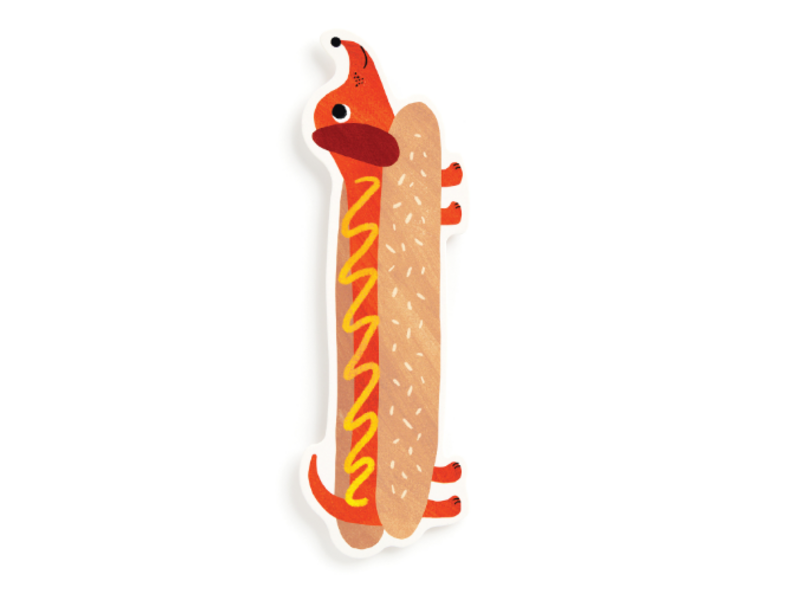 Chronicle Books Doxie Hot Dog Bookmark
