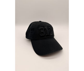 312 Chicago Baseball Cap Black Monochrome