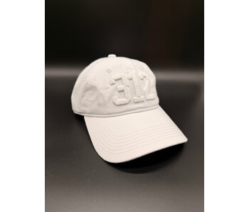 312 Chicago Baseball Cap White Monochrome