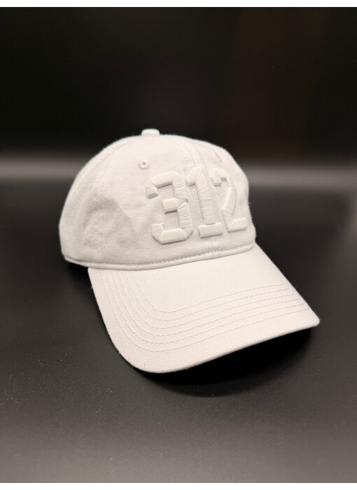 312 Chicago Baseball Cap White Monochrome