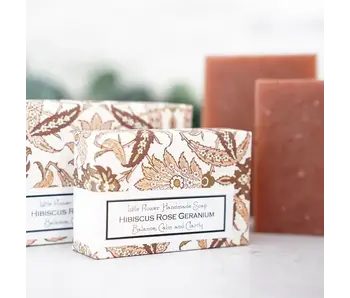 Hibiscus Rose Geranium Handmade Soap 6 oz
