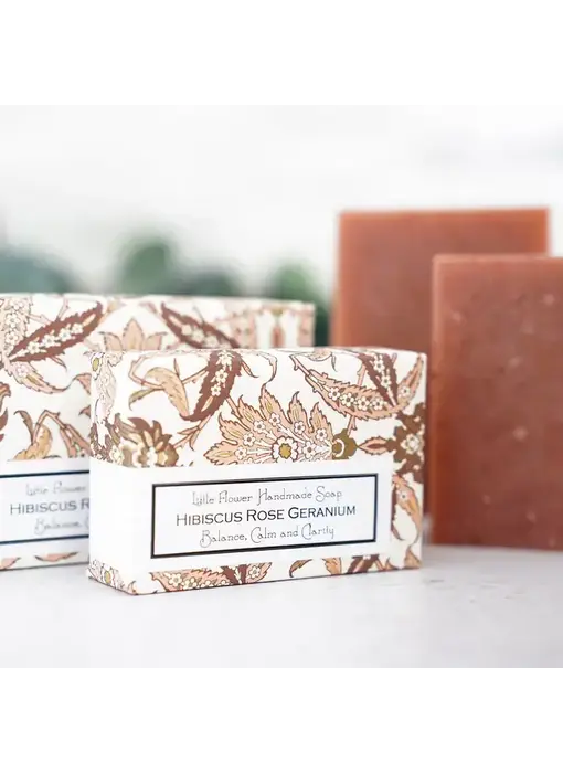 Hibiscus Rose Geranium Handmade Soap 6 oz