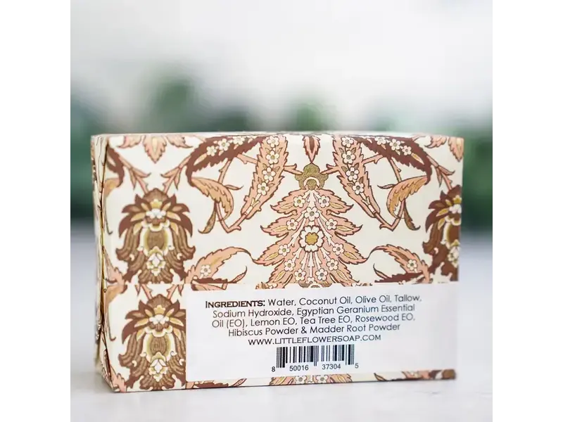 The Little Flower Soap Co Hibiscus Rose Geranium Handmade Soap 6 oz