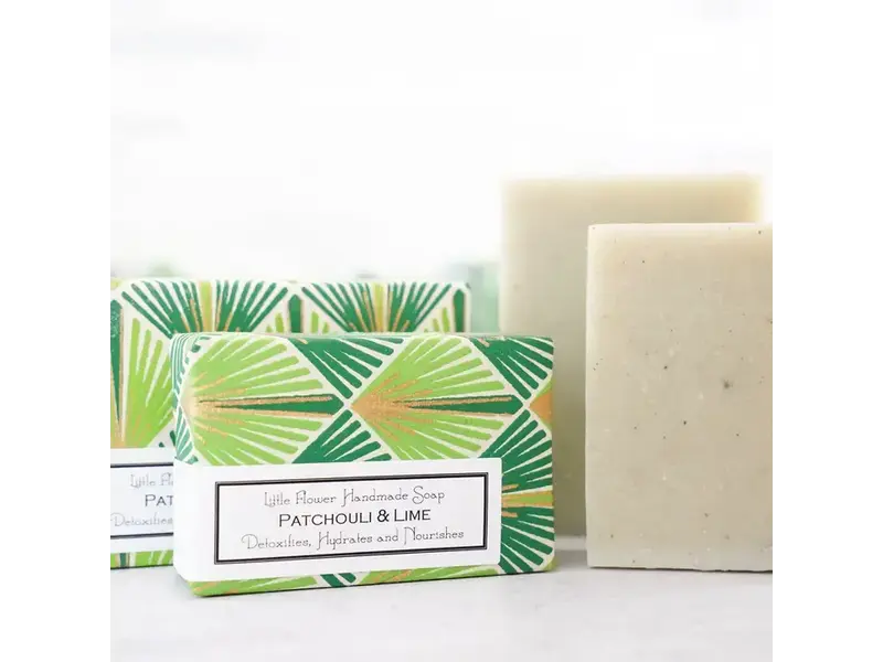 The Little Flower Soap Co Patchouli Lime Handmade Soap 6 oz