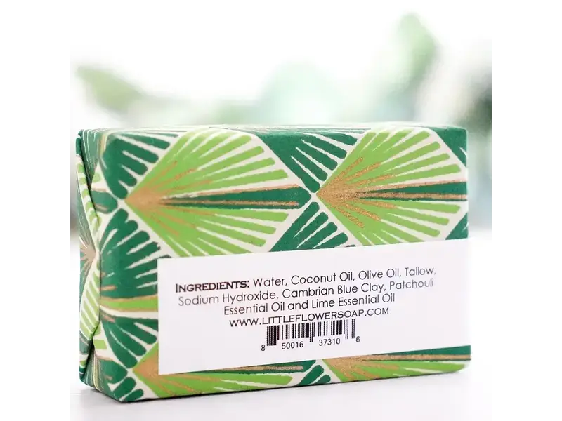 The Little Flower Soap Co Patchouli Lime Handmade Soap 6 oz