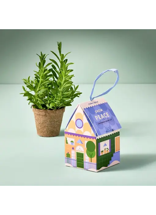 Home Grown Ornament  Grow Peace - Lavender