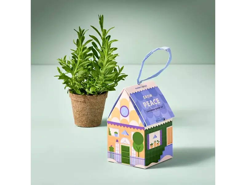 Modern Sprout Home Grown Ornament  Grow Peace - Lavender