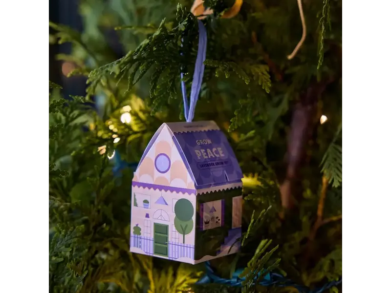 Modern Sprout Home Grown Ornament  Grow Peace - Lavender