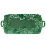 Vietri Incorporated Lastra Holiday Green Figural Handled Rectangular Platter