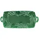 Lastra Holiday Green Figural Handled Rectangular Platter